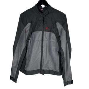 Dainese Men's Motorcycle Jacket Size 48 Gray‎ Black Mesh Textile Armor Ready